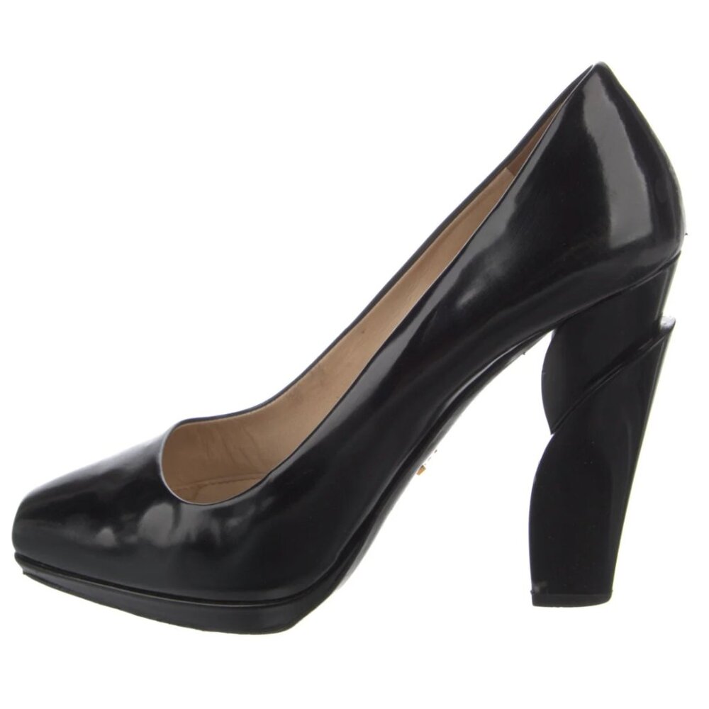 Prada Black Sculpted Heels
